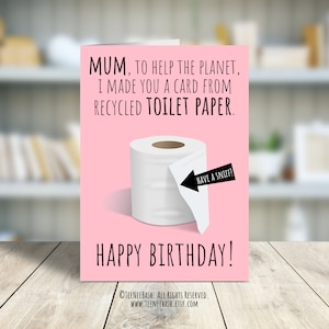 Carte d'anniversaire à imprimer pour maman, carte de voeux drôle, carte d'anniversaire coquine, toilette pour maman, carte d'anniversaire pour mère, PDF imprimable en téléchargement numérique