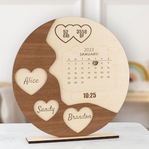 Newborn Gift for Parents Personalized Baby Birth Stats Sign, Newborn Gift Birth Announcement Sign With Stats for Parents,Baby Birth Keepsake