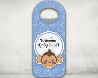 Custom Baby Boy Shower Bottle Opener Magnet Favors, Gender Reveal Party Special - Personalized Bottle Opener Magnet, Baptism Favors.