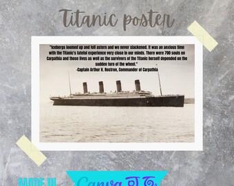 Affiche TITANIC LIRE LA DESCRIPTION