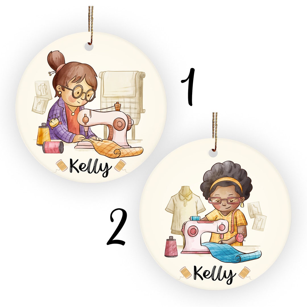 Personalized Sewing Machine Christmas Grandma Ornament Sewing Etsy