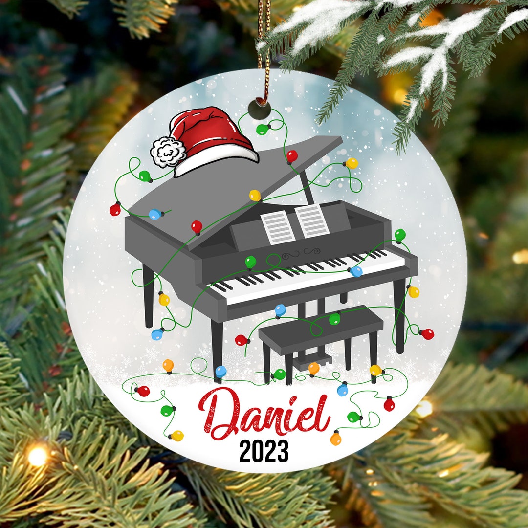 Personalized Piano Instrument Player Christmas Ornaments Etsy