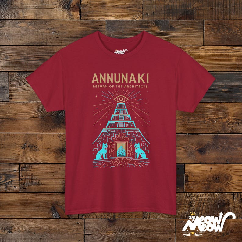 Anunnaki T-Shirt: Ancient Aliens, Sumerian Gods Graphic Tee Cardinal Red