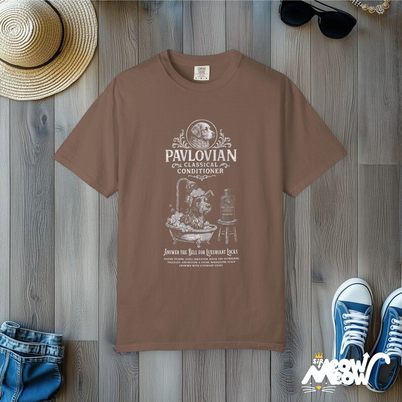 Comfort Colors Pavlov's Hunde T-Shirt: Lustiges Wissenschaft T-Shirt für Psych Liebhaber Espresso