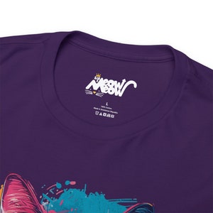 Graffiti Paint Drip Cat T-Shirt, Streetwear Style image 9