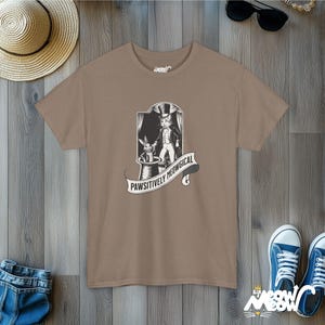 Magical Cat T-Shirt | Pawsitively Meowgical Graphic Tee | Funny Cat Lover Gift Brown Savana