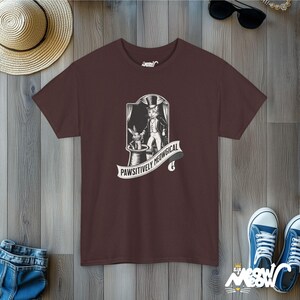 Magical Cat T-Shirt | Pawsitively Meowgical Graphic Tee | Funny Cat Lover Gift Russet