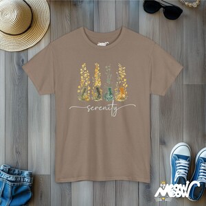 Serenity Cats T-Shirt: Nature-Inspired Feline Graphic Tee image 6