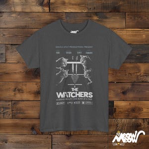 The Watchers Cat Science T-shirt - T-shirt drôle de mécanique quantique - Cadeau pour les amateurs de chats et de physique Dark Heather