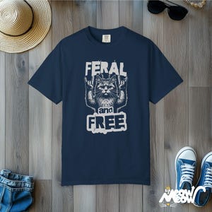 Camiseta de gato salvaje Comfort Colors: divertida camiseta rockera para amantes de los gatos imagen 9