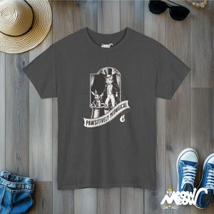 Magical Cat T-Shirt | Pawsitively Meowgical Graphic Tee | Funny Cat Lover Gift Dark Heather