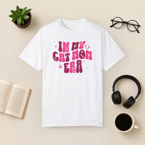 Retro Katzen T-Shirt: Groovy Katzenliebhaber T-Shirt Bild 4