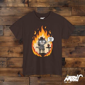 T-shirt grappige kattenmeme: dit is prima Dark Chocolate