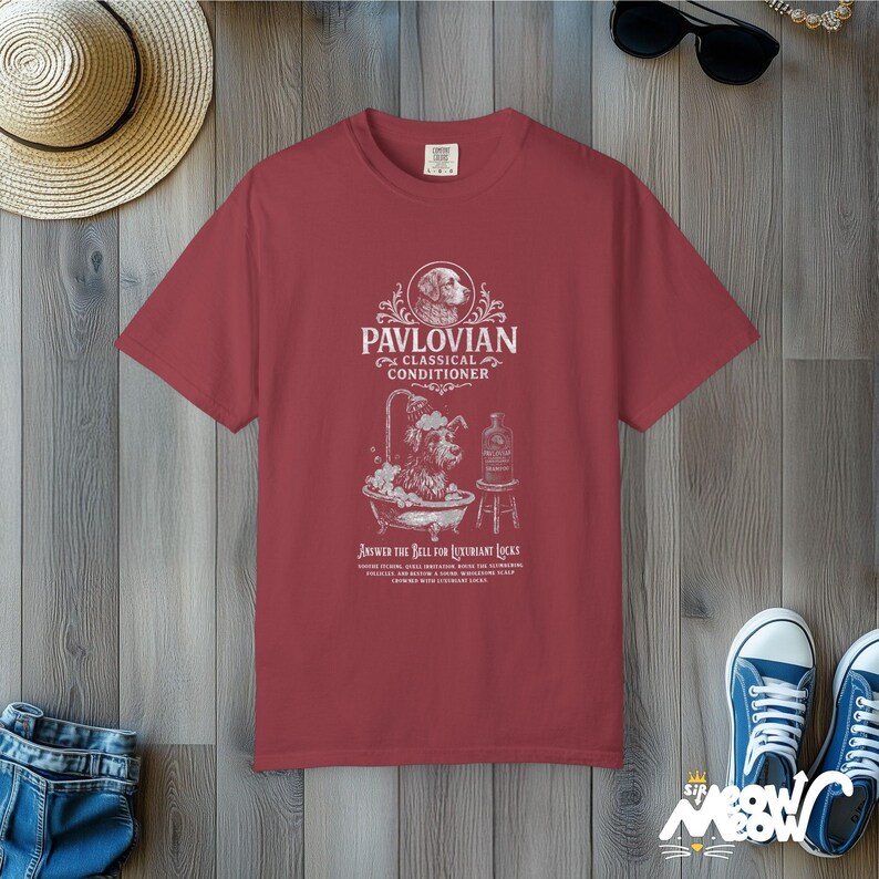 Comfort Colors Pavlov's Hunde T-Shirt: Lustiges Wissenschaft T-Shirt für Psych Liebhaber Chili