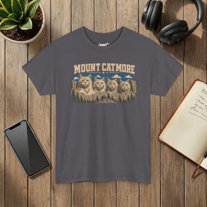 Mount Catmore T-Shirt, Funny Cat Lover Graphic Tee, National Park Style, Cat Dad Gift image 6