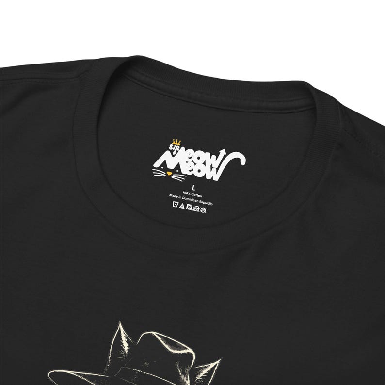 The Hat Cat Gothic T-Shirt, Spooky Halloween Cat Lover Tee image 10