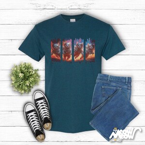 Astronaut Cats T-Shirt: Space Galaxy Kitten Tee image 2