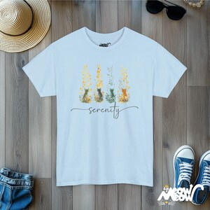 Serenity Cats T-Shirt: Nature-Inspired Feline Graphic Tee image 9
