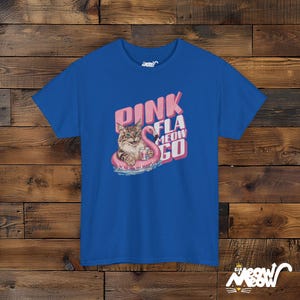 Lustiges Flamingo Katzen-T-Shirt - Retro Pink Fla-MEOW-Go Float Design - Lustiges Geschenk für Katzenliebhaber Royal