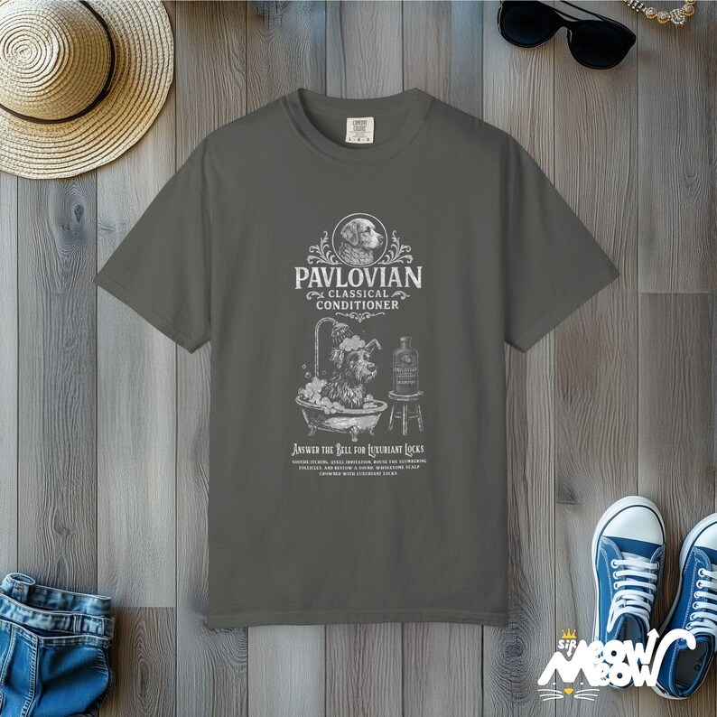 Comfort Colors Pavlov's Hunde T-Shirt: Lustiges Wissenschaft T-Shirt für Psych Liebhaber Pepper