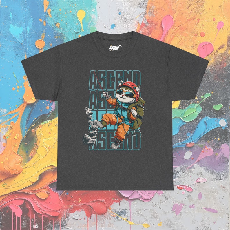 T-shirt per gatti da arrampicata, abbigliamento casual avventuroso, maglietta grafica unisex, regalo per gli scalatori immagine 3