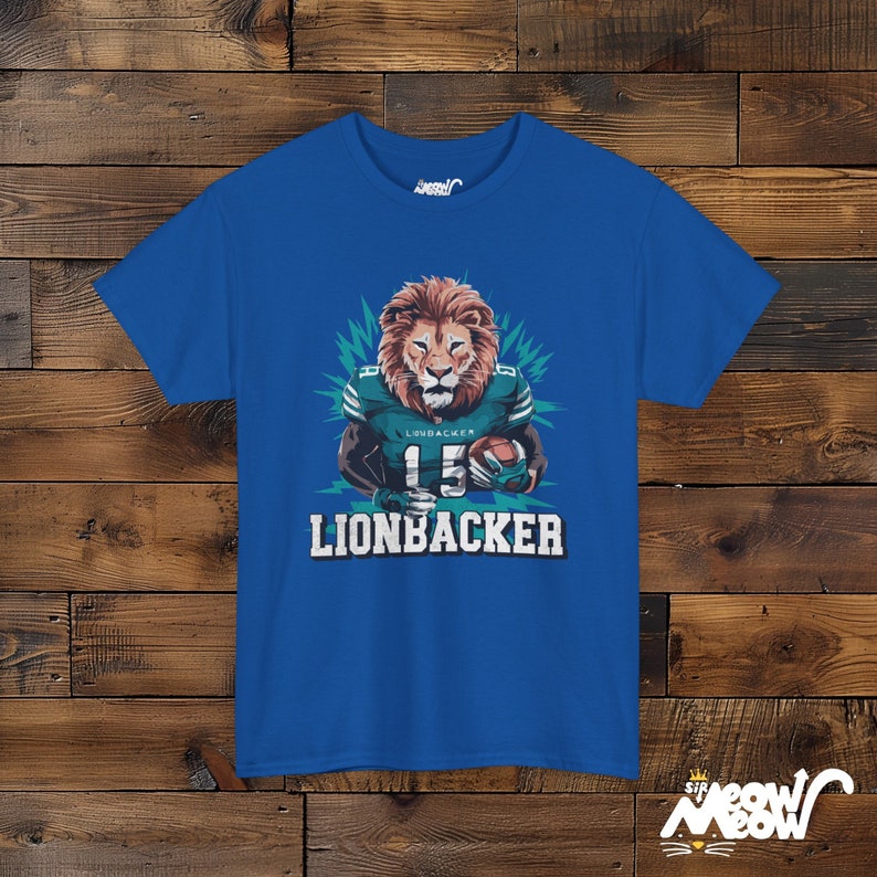 Lionbacker T-Shirt: Football Lion Unisex Tee image 7