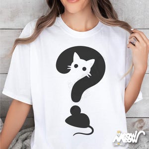 Comfort Colors Cat & Mouse T-Shirt: Minimalist Optical Illusion image 1