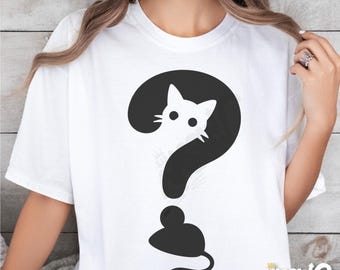 Comfort Colors Cat & Mouse T-Shirt: Minimalist Optical Illusion