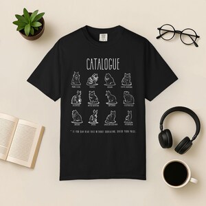 Cat Breeds T-Shirt: Funny Graphic Tee for Cat Lovers Black