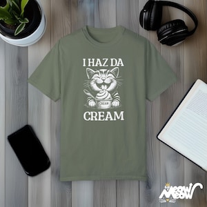 Camiseta "I Haz Da Cream Cat": Meme divertido para amantes de los gatos Moss