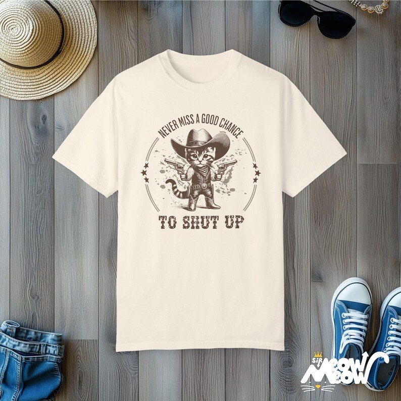 Lustiges Cowboy Katzen T-Shirt: Sarkastisches Western Humor Geschenk Bild 6