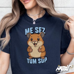 Camiseta de hámster "Pulgares arriba", colores cómodos, camiseta con juego de palabras, camiseta de animal kawaii, 100 % algodón, regalo positivo