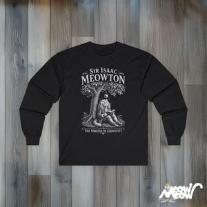 Sir Isaac Meowton Cat T-Shirt, Physics Teacher Gift, Newton Gravity Tee (Vintage Style) image 12