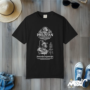 Comfort Colors Pavlov's Hunde T-Shirt: Lustiges Wissenschaft T-Shirt für Psych Liebhaber Black
