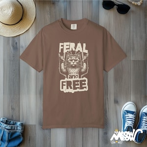 Camiseta de gato salvaje Comfort Colors: divertida camiseta rockera para amantes de los gatos imagen 4