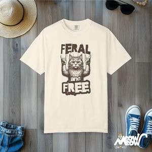 Camiseta de gato salvaje Comfort Colors: divertida camiseta rockera para amantes de los gatos imagen 7