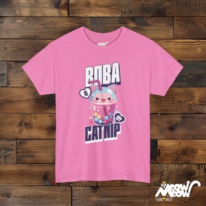 Boba Cat T-Shirt, Bubble Tea Unisex Tee Azalea