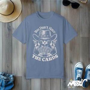 T-shirt de joueur de cartes de chat de cowboy : t-shirt de parodie politique vintage image 9