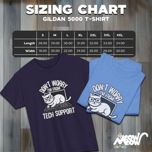 Funny Tech Support Cat T-Shirt: Geek Programmer Gift image 3