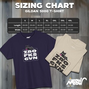 Camiseta ZRO FKS GVN Cat: Camiseta engraçada e atrevida para amantes de gatos imagem 3