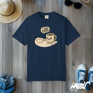 Comfort Colors Coffee Mug Shirt: Funny Kawaii Barista Tee True Navy