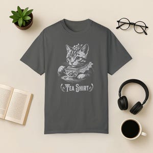 Funny Cat-theeshirt: vintage graphic comfort kleuren T-shirt Pepper