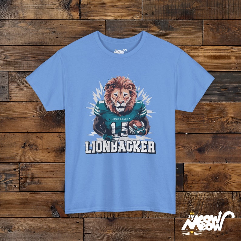 Lionbacker T-Shirt: Football Lion Unisex Tee image 4