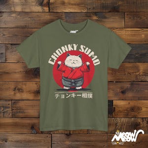 Camiseta de gato sumo corpulento: divertida camiseta unisex para amantes de los gatos imagen 9