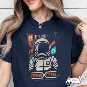 Retro Astronaut Graphic Tee: Comfort Colors Space Shirt