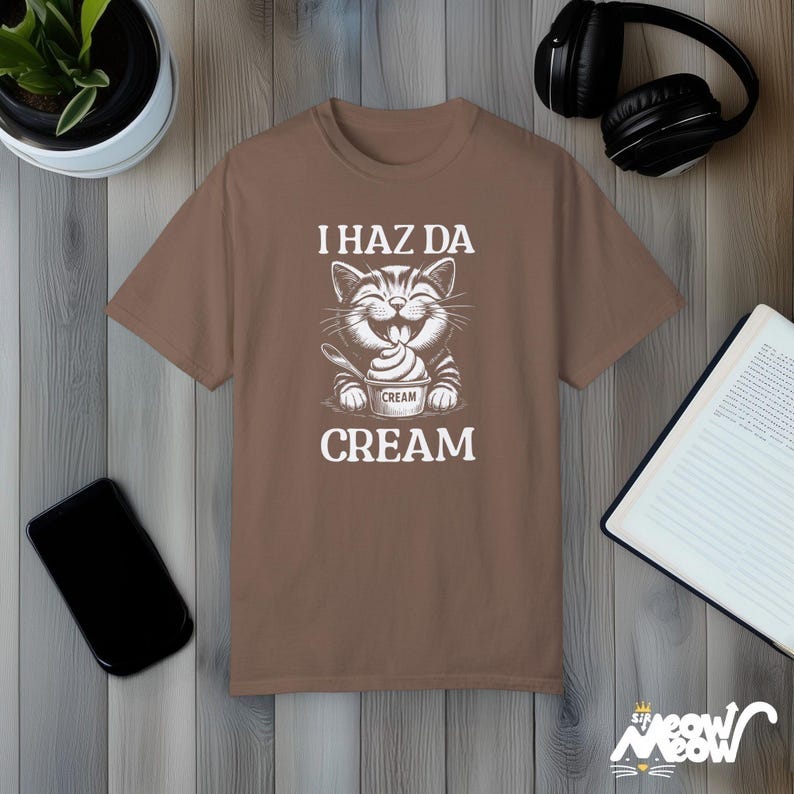 Camiseta "I Haz Da Cream Cat": Meme divertido para amantes de los gatos Espresso