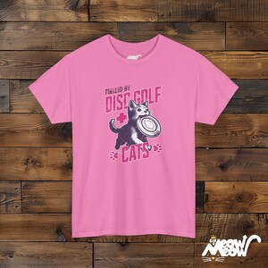 Disc Golf Cat T-Shirt: Playful Unisex Tee Azalea