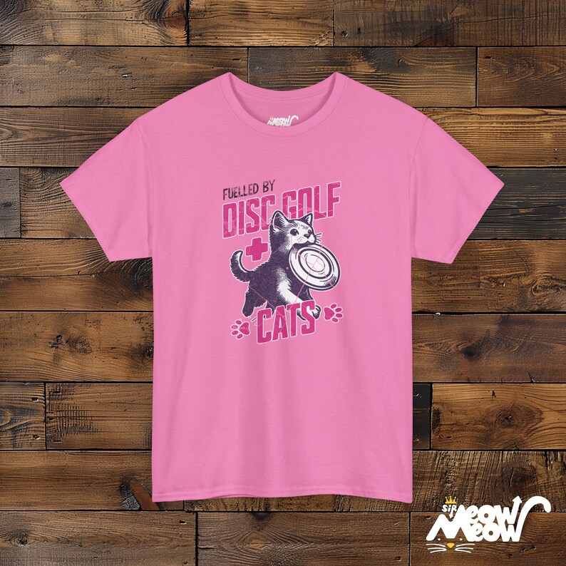 Disc Golf Cat T-Shirt: Playful Unisex Tee Azalea