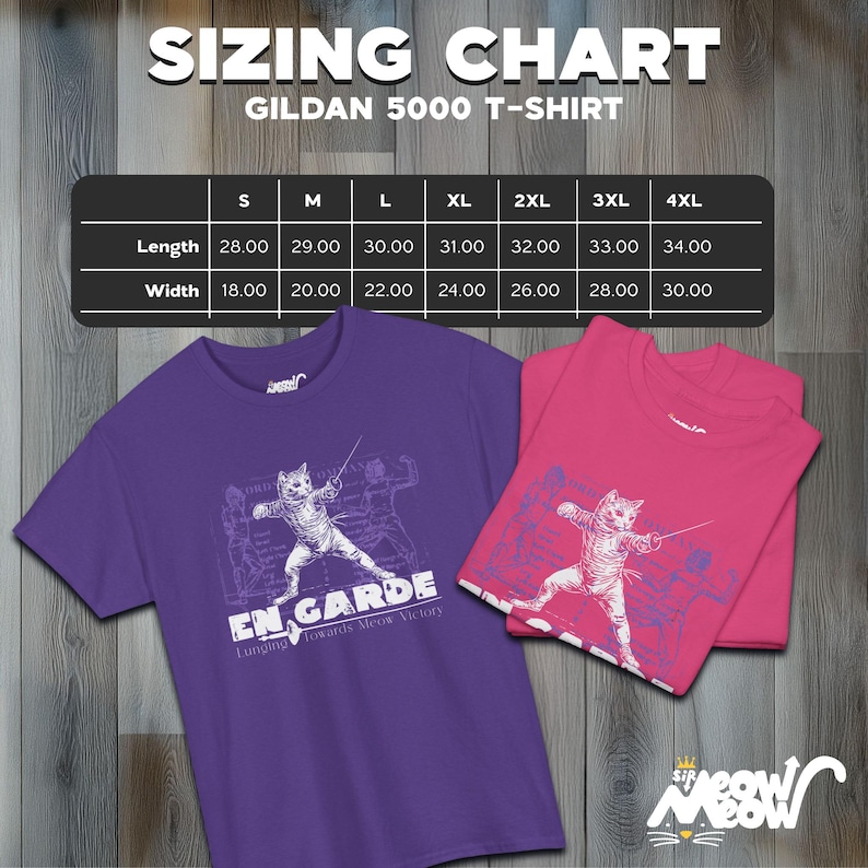 Fencing Cat Unisex Tee, Fencer Gift, Cat Lover Shirt, Sword Fighting En Garde T-Shirt image 3