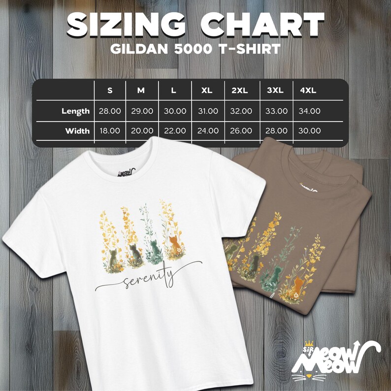 Serenity Cats T-Shirt: Nature-Inspired Feline Graphic Tee image 3